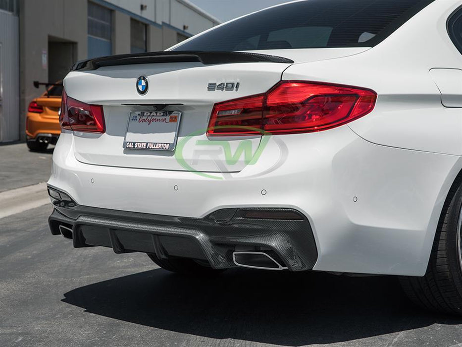 BMW G30 EC Style Carbon Fiber Rear Diffuser