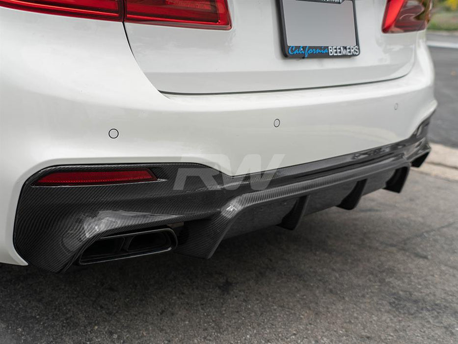 BMW G30 EC Style Carbon Fiber Rear Diffuser