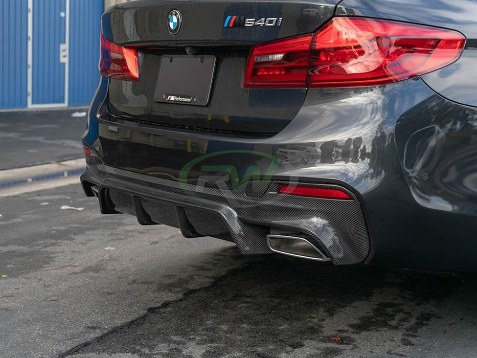 BMW G30 EC Style Carbon Fiber Rear Diffuser