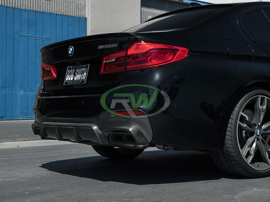 BMW G30 EC Style Carbon Fiber Rear Diffuser