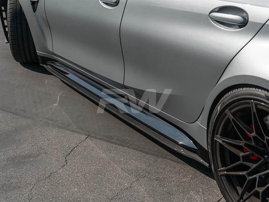 BMW G80 M3 RWS Carbon Fiber Side Skirt Extensions