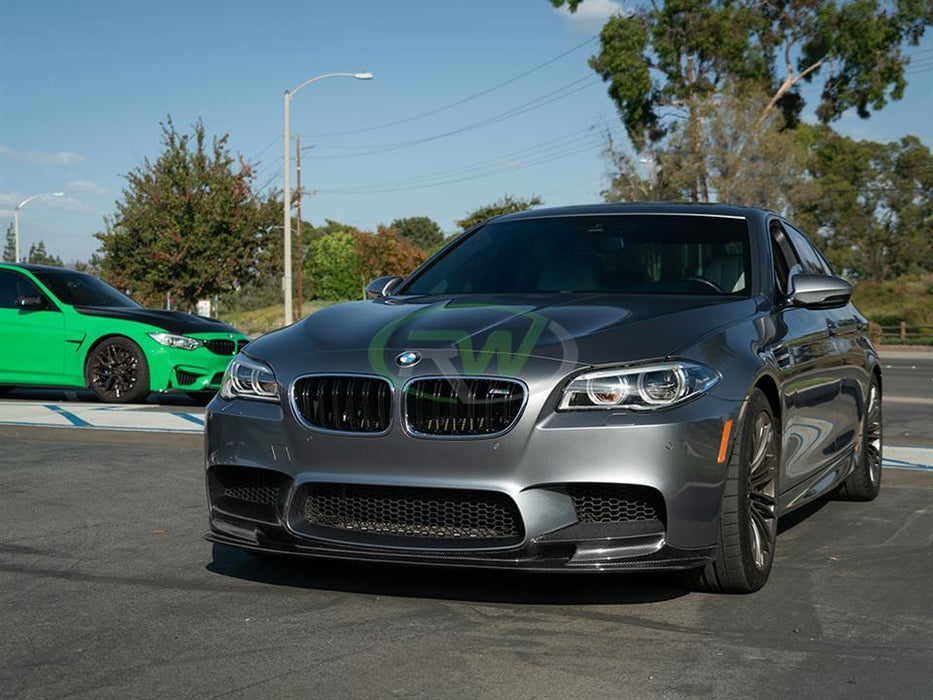 BMW F10 M5 3D Style Carbon Fiber Front Lip