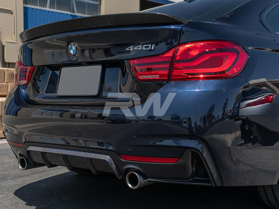 BMW F32 F33 F36 Performance Style Carbon Fiber Diffuser