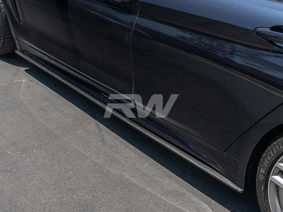 BMW F32 F33 F36 Carbon Fiber Side Skirt Extensions