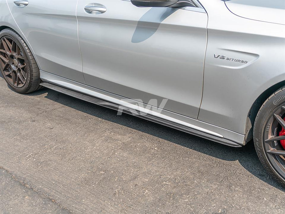 Mercedes W205 GTX CF Side Skirt Extensions