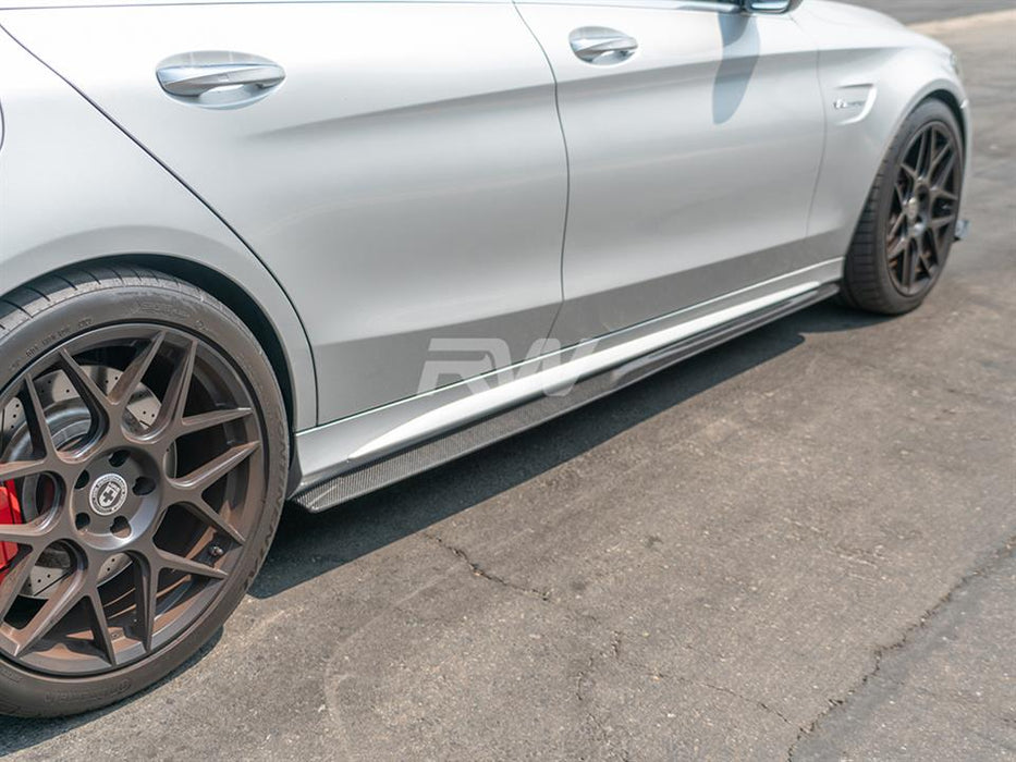 Mercedes W205 GTX CF Side Skirt Extensions