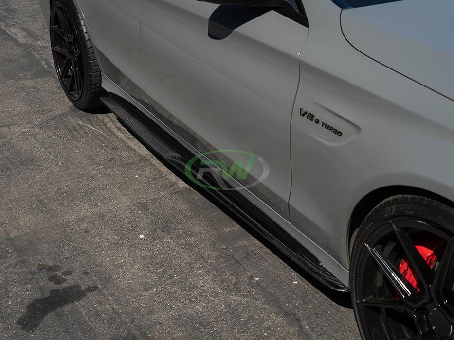 Mercedes W205 GTX CF Side Skirt Extensions