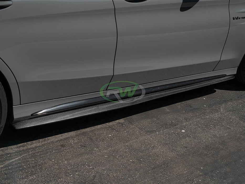 Mercedes W205 GTX CF Side Skirt Extensions