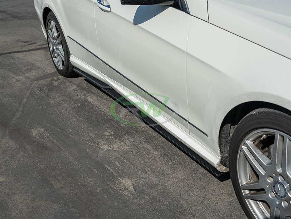 Mercedes W212 Carbon Fiber Side Skirt Extensions