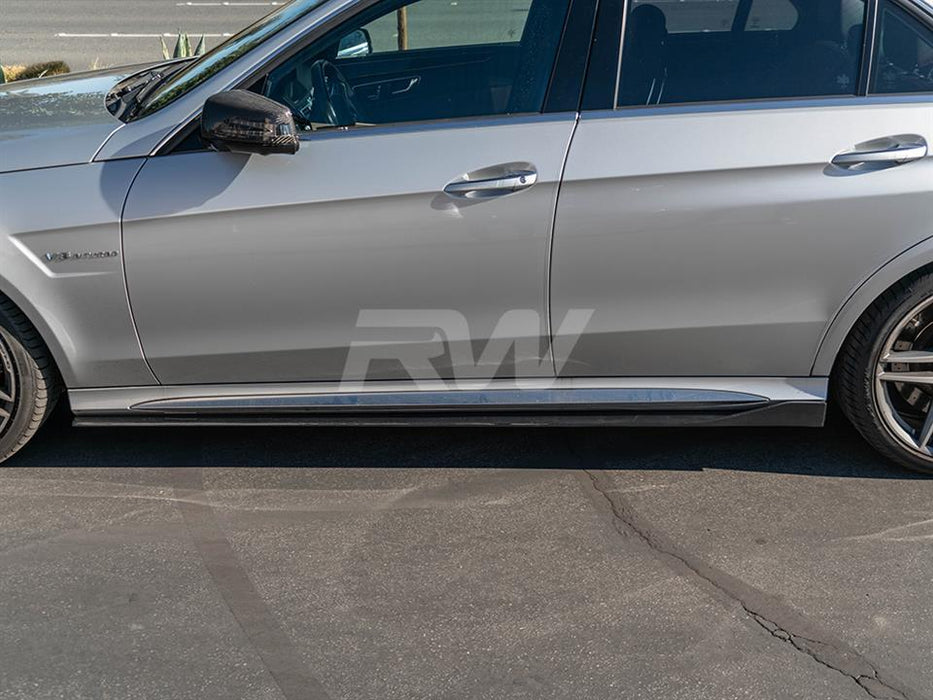 Mercedes W212 E63 14+ CF Side Skirt Extensions