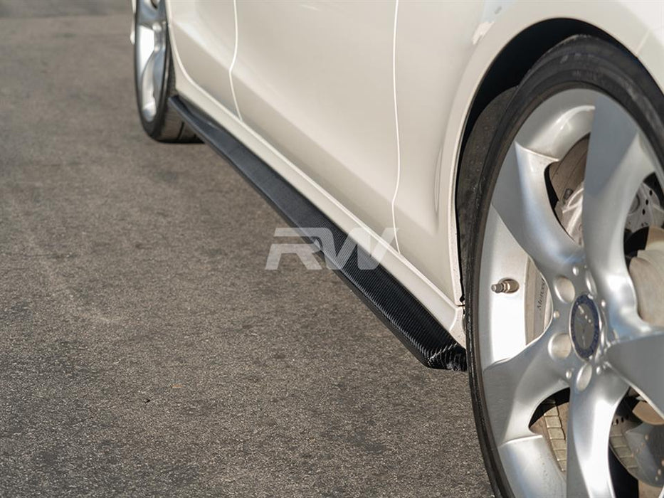 Mercedes W218 CLS Carbon Fiber Side Skirt Extensions