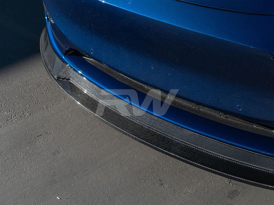 Tesla Model Y Carbon Fiber Front Lip Spoiler