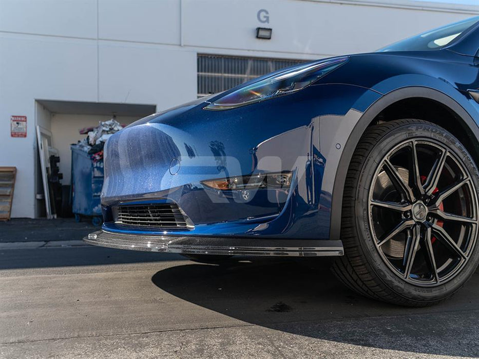 Tesla Model Y Carbon Fiber Front Lip Spoiler