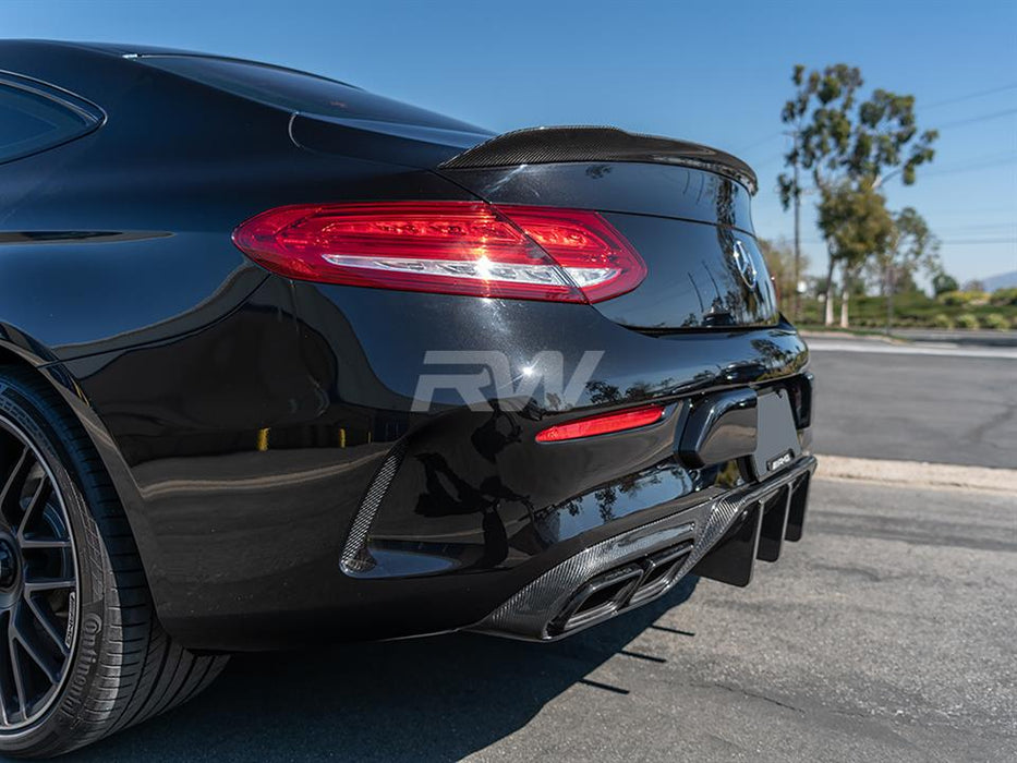 Mercedes W205 Coupe ED1 V2 Style CF Trunk Spoiler