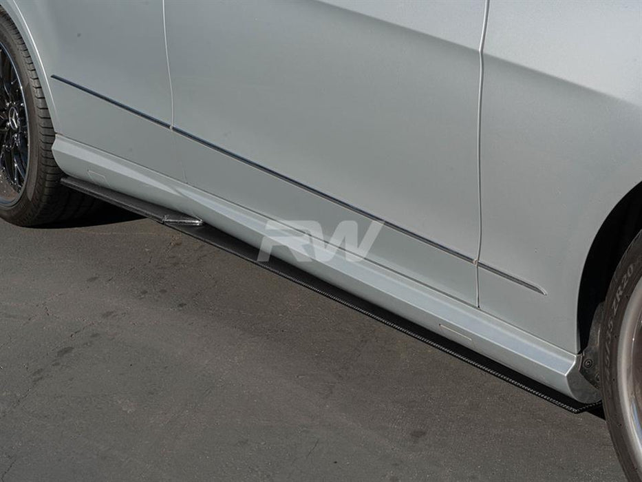 Mercedes W212 Carbon Fiber Side Skirt Extensions