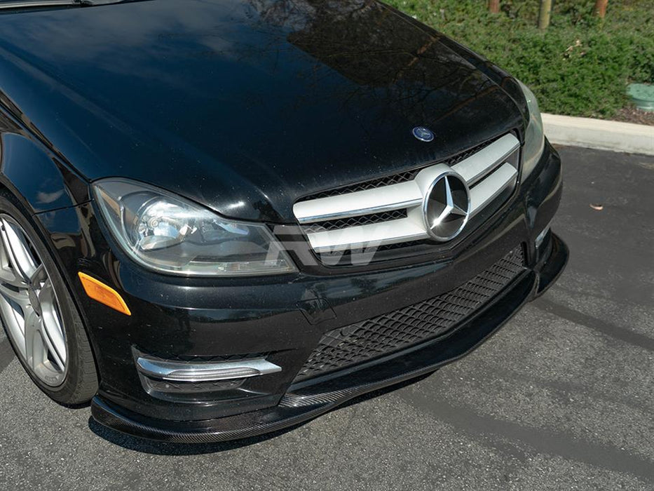 Mercedes W204 C Class Carbon Fiber Front Lip