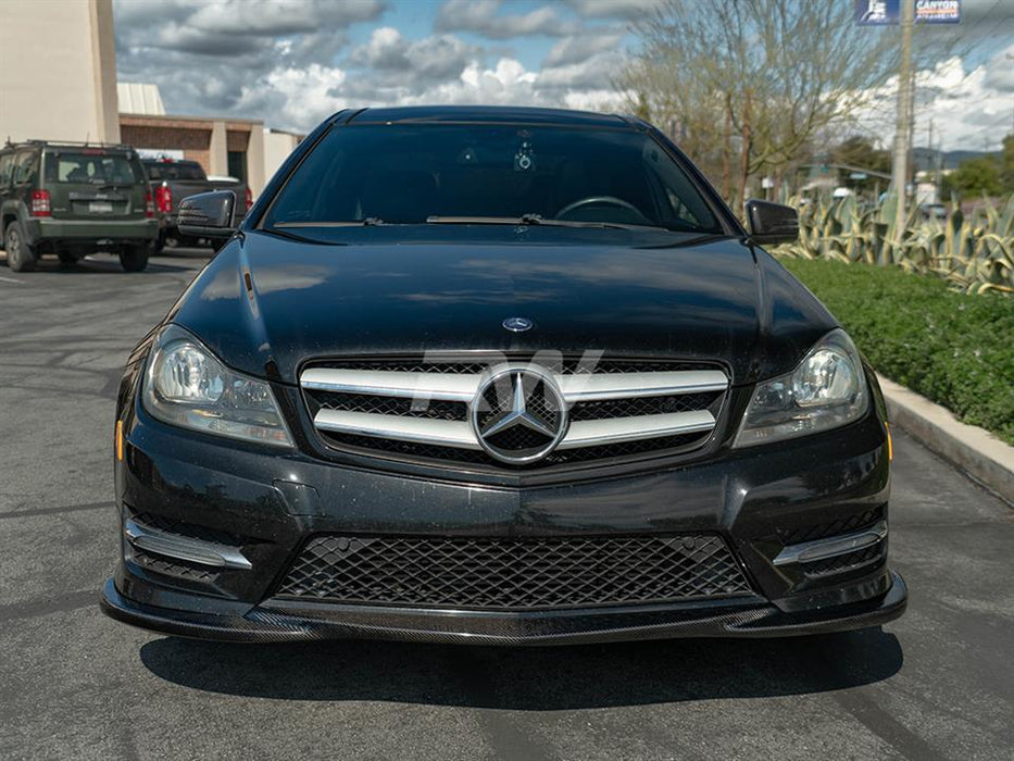 Mercedes W204 C Class Carbon Fiber Front Lip