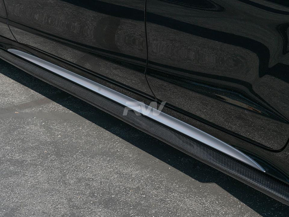 Mercedes W218 CLS Carbon Fiber Side Skirt Extensions