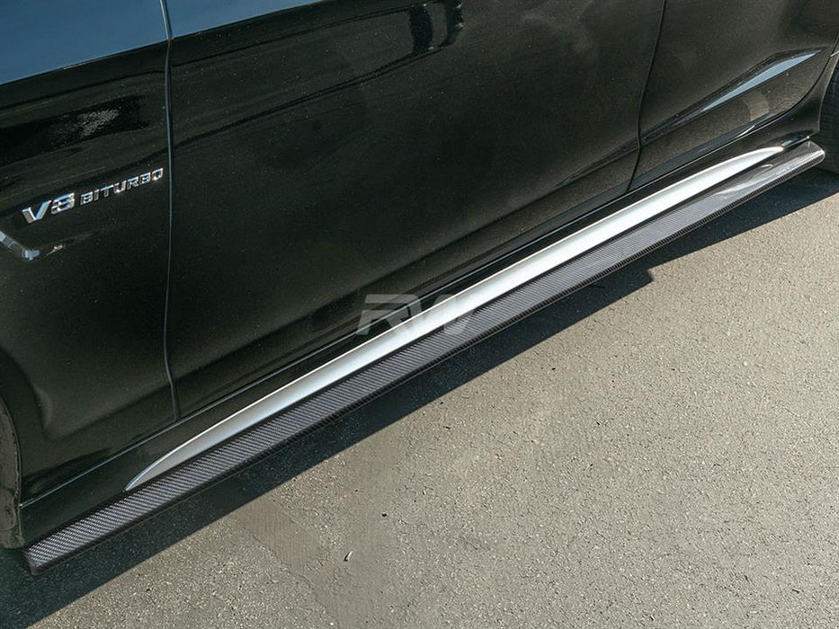 Mercedes W218 CLS Carbon Fiber Side Skirt Extensions