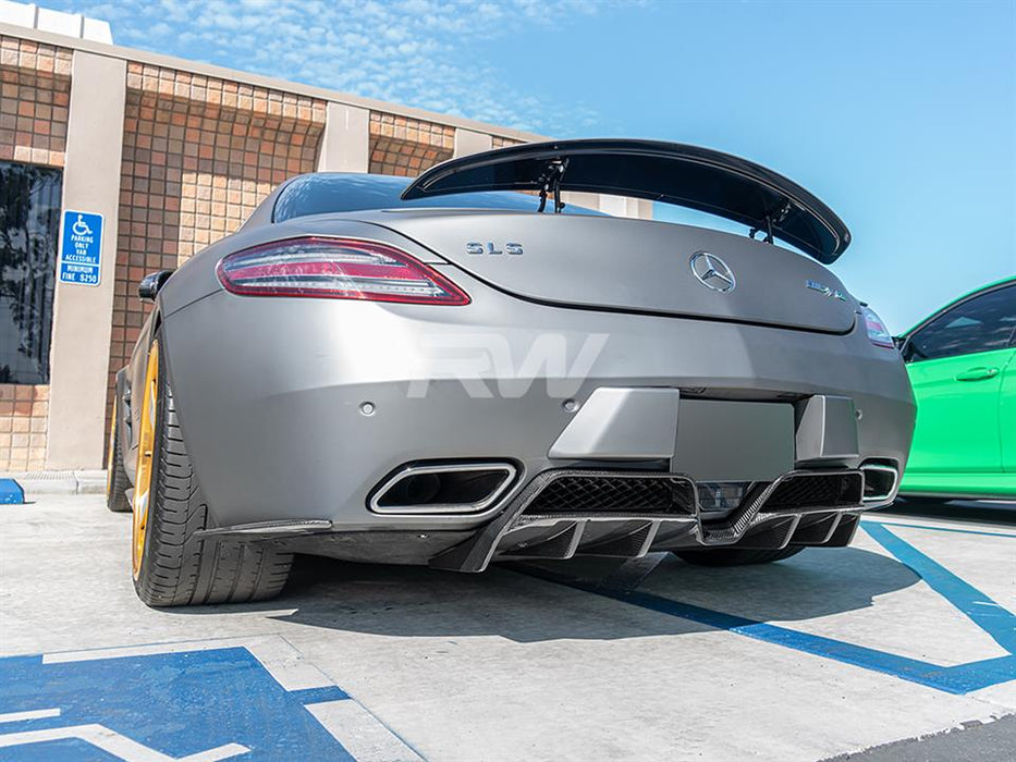 Mercedes SLS Renn Style Carbon Fiber Diffuser