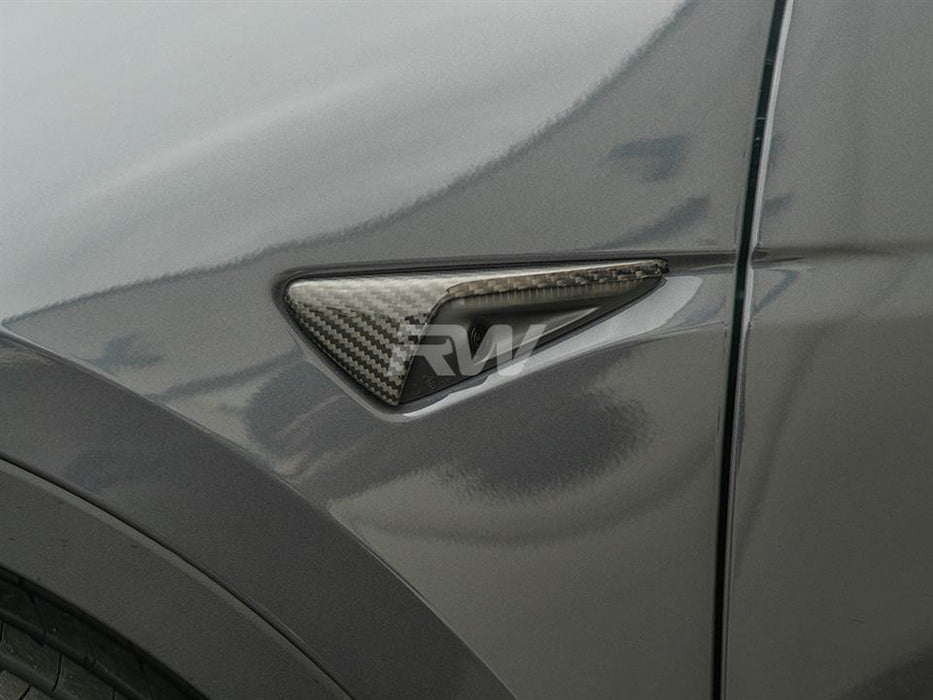 Tesla Model 3 / Y Carbon Fiber Fender Trim Replacements