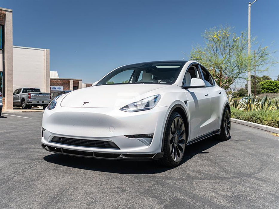 Tesla Model Y DTM Full Carbon Fiber Front Lip Spoiler