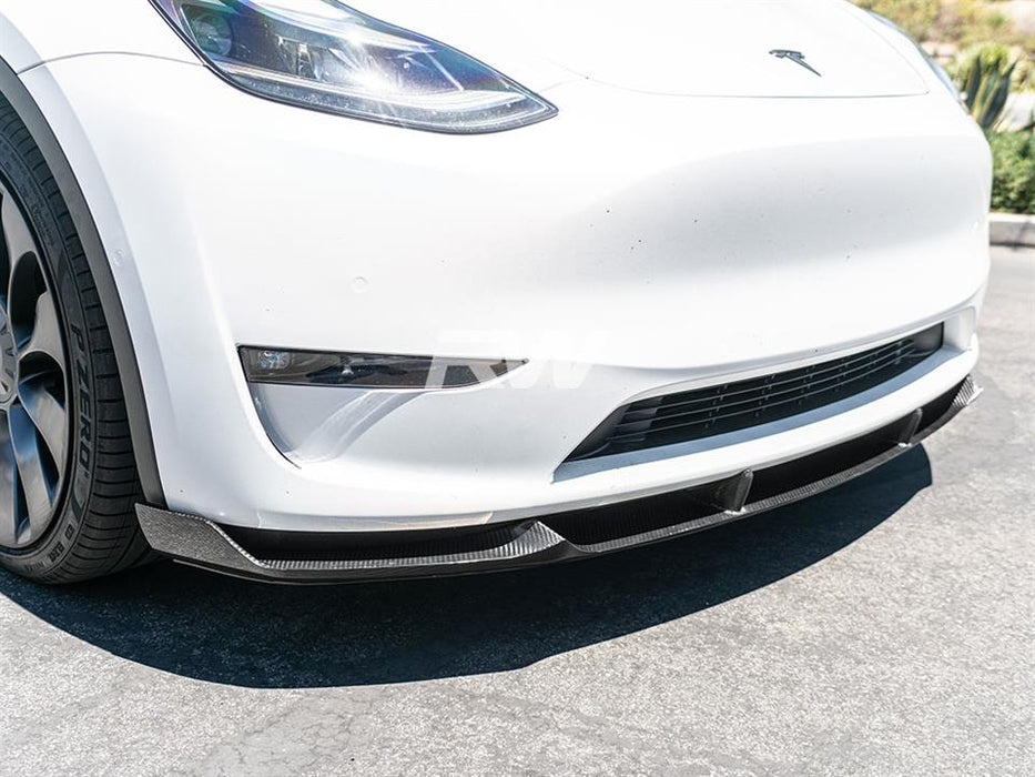 Tesla Model Y DTM Full Carbon Fiber Front Lip Spoiler