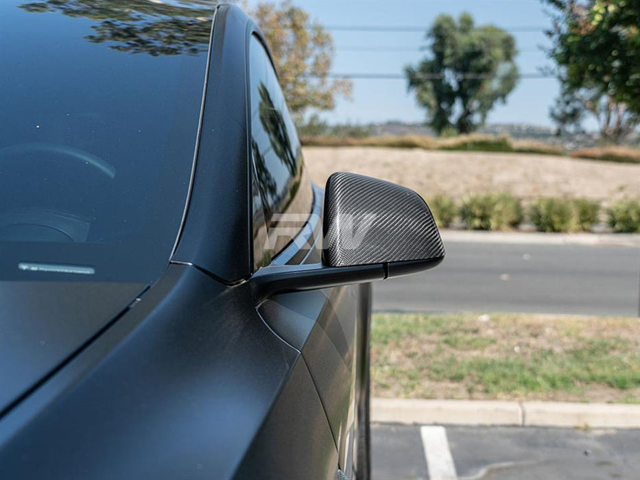 Tesla Model Y Carbon Fiber Mirror Covers