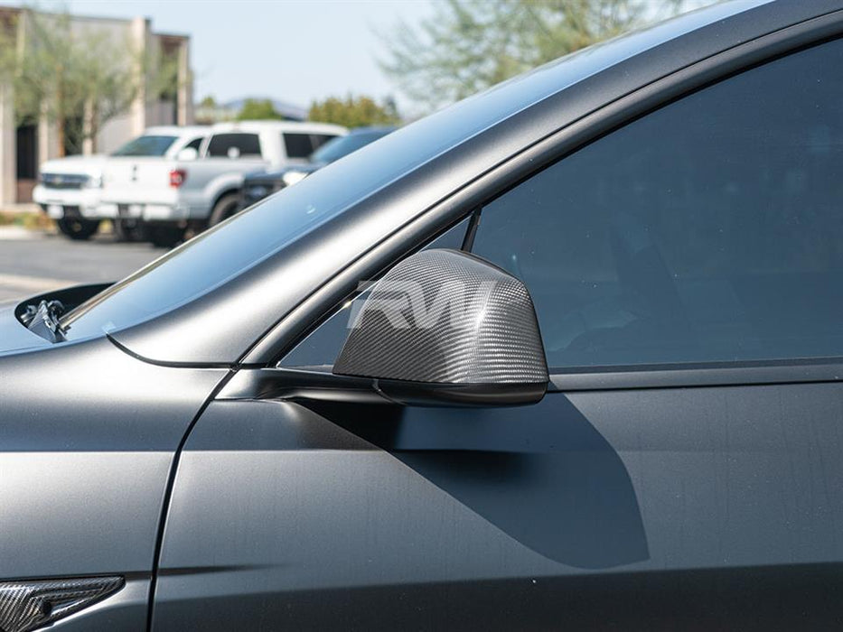 Tesla Model Y Carbon Fiber Mirror Covers