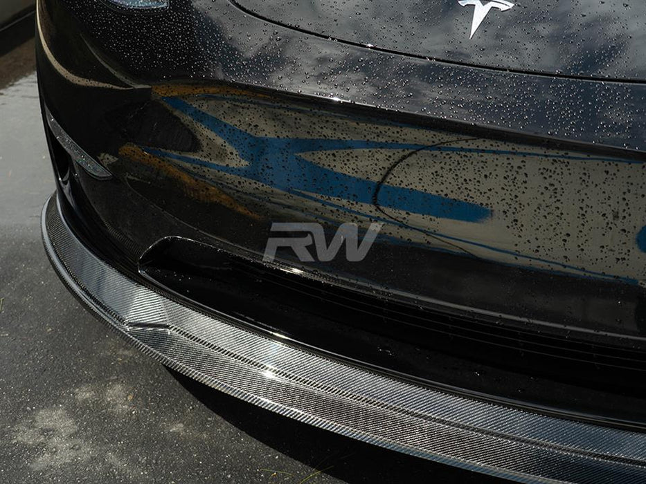 Tesla Model Y Carbon Fiber Front Lip Spoiler