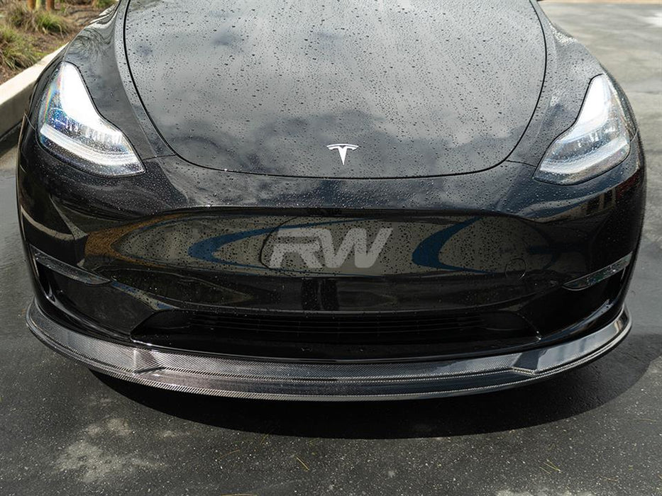 Tesla Model Y Carbon Fiber Front Lip Spoiler