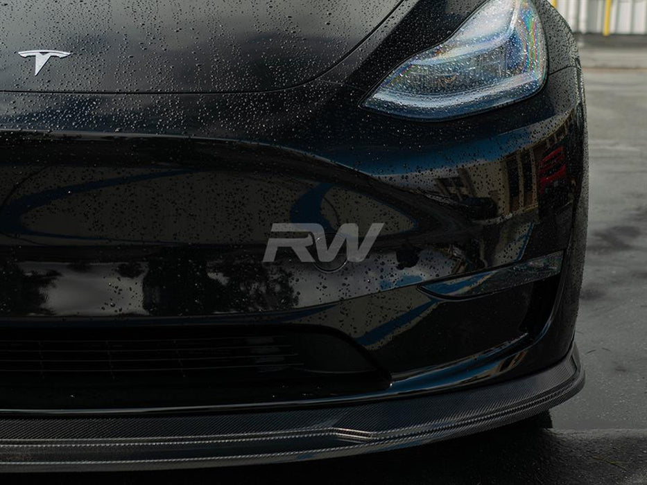 Tesla Model Y Carbon Fiber Front Lip Spoiler