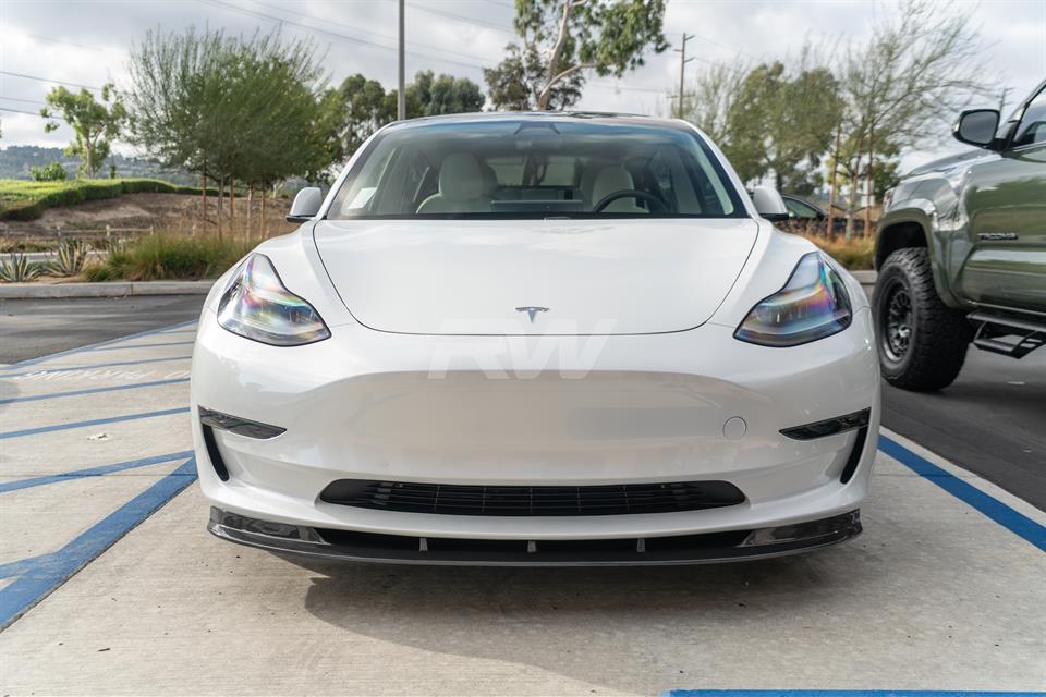 Tesla Model 3 RWS Carbon Fiber Front Lip Spoiler