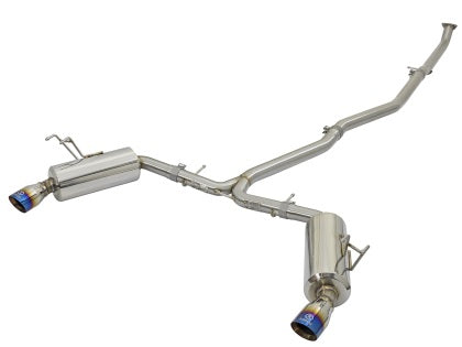 Takeda 304 Stainless Steel Cat-Back Exhaust w/ Blue Flame Tip