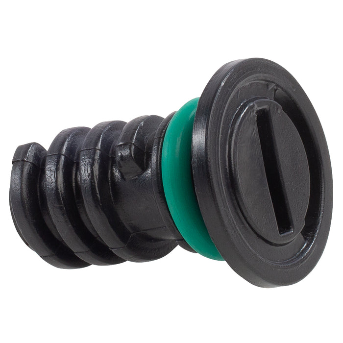 Black Nylon Drain Plug w/Gasket - 0029902017