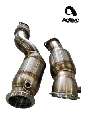 Active Autowerke BMW S58 G80 M3 G82 M4 Downpipes w/ GESi Cat