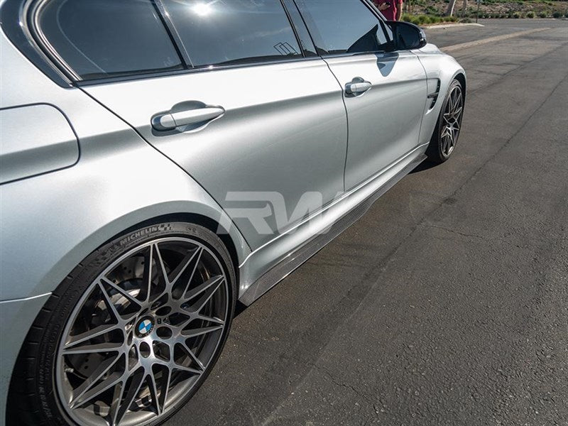 BMW F80 M3 GTX Carbon Fiber Side Skirt Extensions