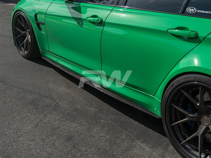 BMW F80 M3 3D Style CF Side Skirt Extensions