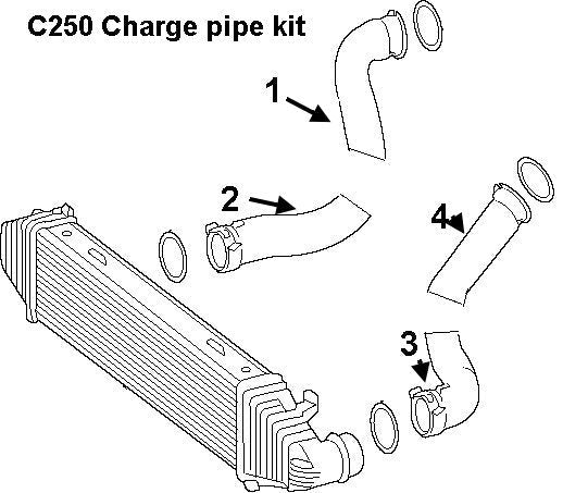 FTP Benz W204 C250 charge pipe kit 1.8T