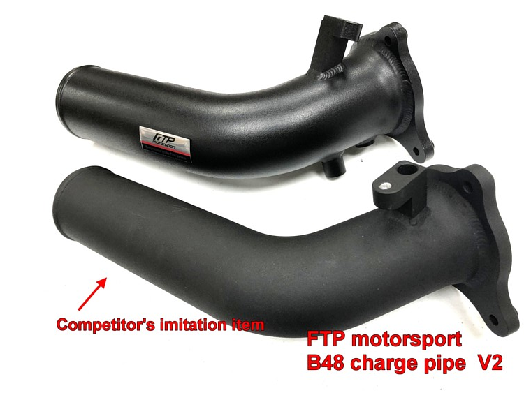 FTP BMW B48 B46 2.0T Charge Pipe V2 Red Style