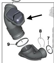 FTP F2X F3X B48 Intake Pipe (inlet pipe)