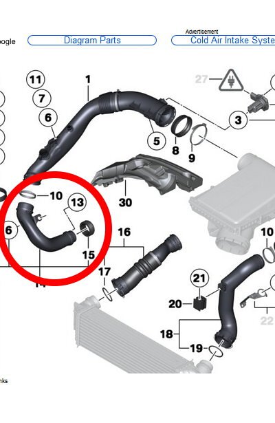 FTP F1X 535i Intake Pipe