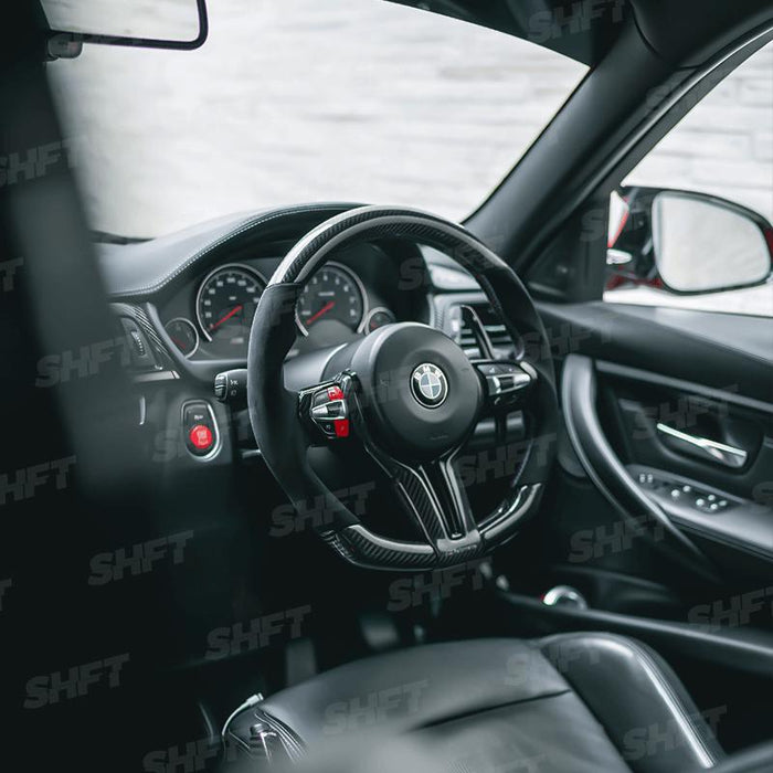 R44 BMW F SERIES AUTOMATIC PADDLE SHIFTERS IN GLOSS / MATTE CARBON FIBRE