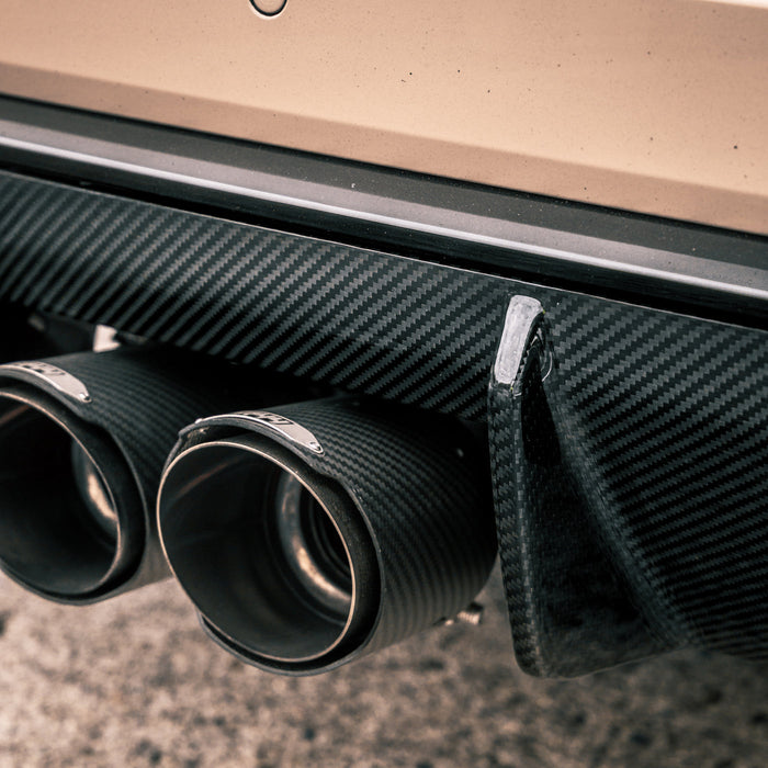 R44 MHC PLUS BMW G8X G80 M3 & G82 M4 OEM STYLE REAR DIFFUSER IN PRE PREG CARBON FIBRE