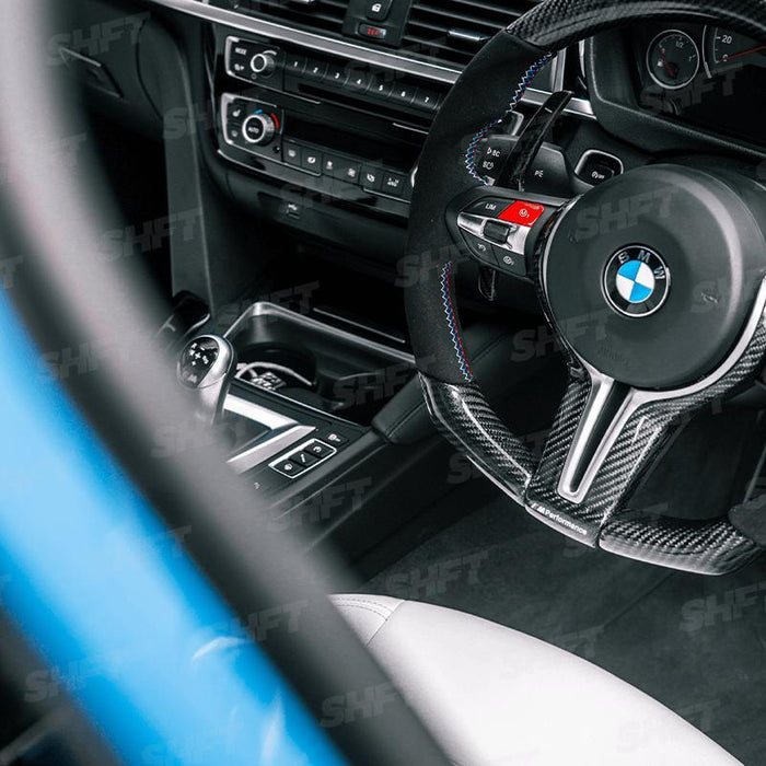 R44 BMW F SERIES AUTOMATIC PADDLE SHIFTERS IN GLOSS / MATTE CARBON FIBRE