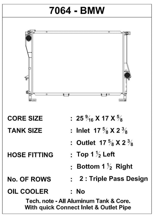 CSF Radiators High-Performance Radiator - (CSF #7064)