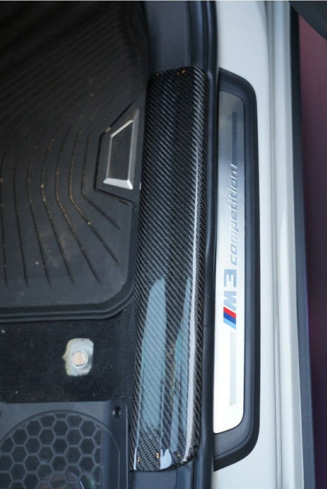 Dinmann G80 M3 - Front and Rear Doors Inside Wall FLoor Trim 4 PC carbon fiber replacements