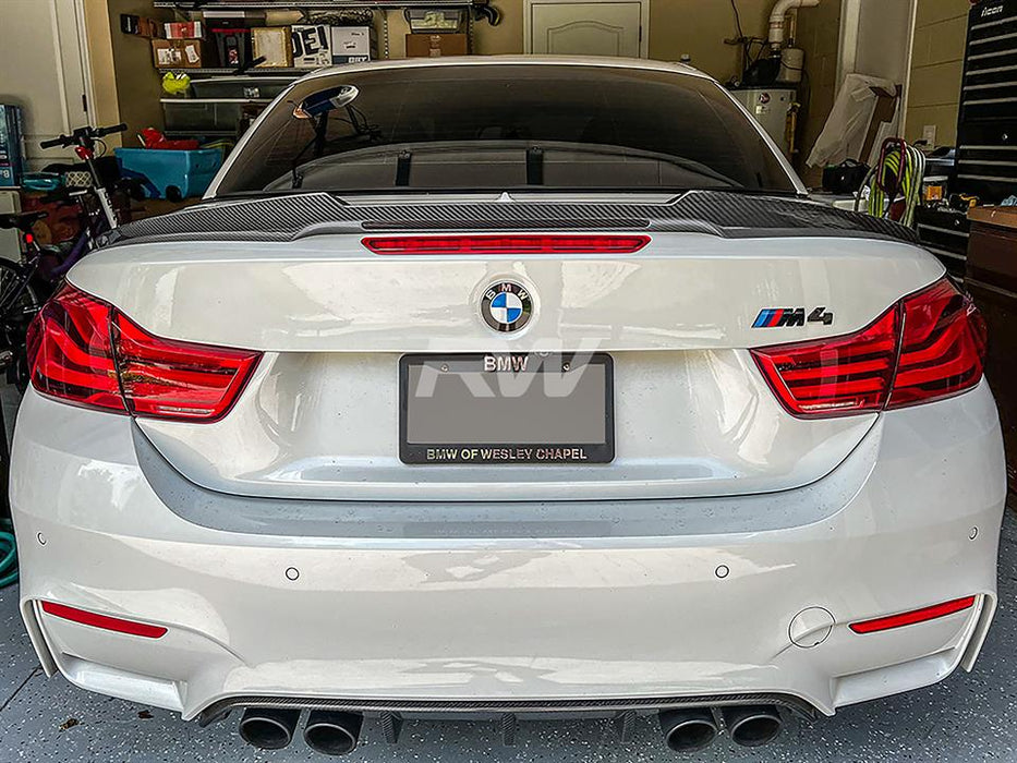 BMW F33/F83 M4 Style Carbon Fiber Trunk Spoiler