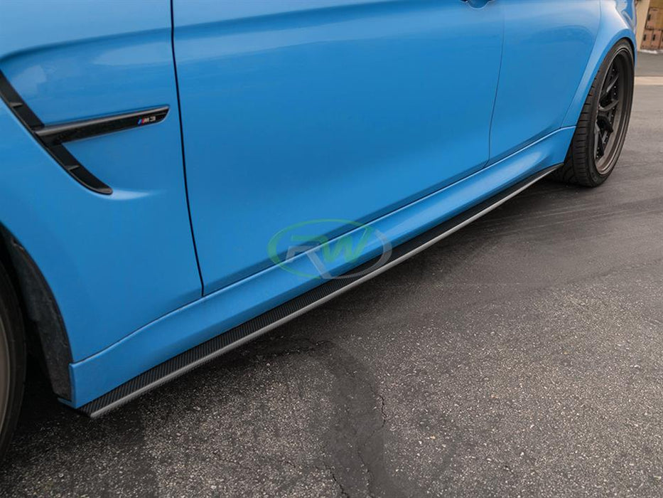 BMW F80 M3 Carbon Fiber Side Skirt Extensions