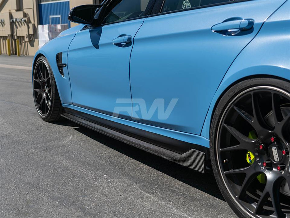 BMW F80 M3 RWS Type I CF Side Skirt Extensions